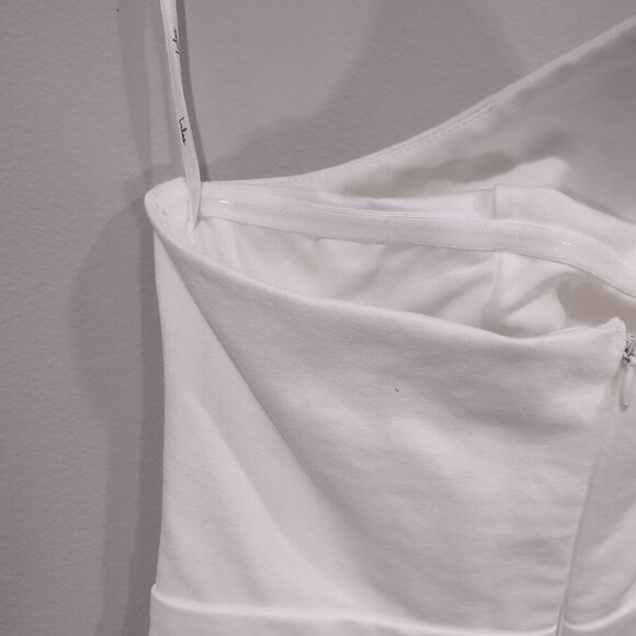 Lulu's Queen of the City White Strapless Bodycon Dress Size Large - Picture 6 of 10